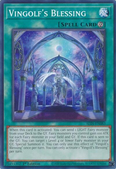 2025 YuGiOh: Alliance Insight (ALIN) - Vingolfs Blessing (#ALIN-EN083, Common) (1st Edition, Near Mint)