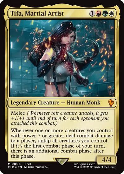 2025 Magic: The Gathering: Commander: FINAL FANTASY (FIC) - Tifa Martial Artist (#6, Mythic Rare) (Foil, Near Mint)