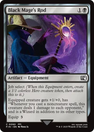 2025 Magic: The Gathering: FINAL FANTASY (FIN) - Black Mages Rod (#90, Common) (, Near Mint)