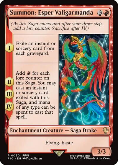 2025 Magic: The Gathering: Commander: FINAL FANTASY (FIC) - Summon Esper Valigarmanda (#60, Rare) (, Near Mint)