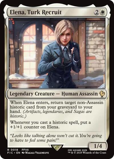 2025 Magic: The Gathering: Commander: FINAL FANTASY (FIC) - Elena Turk Recruit (#18, Rare) (, Near Mint)