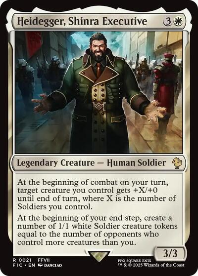 2025 Magic: The Gathering: Commander: FINAL FANTASY (FIC) - Heidegger Shinra Executive (#21, Rare) (, Near Mint)
