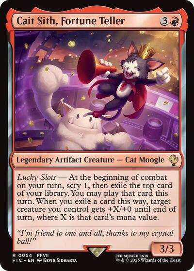 2025 Magic: The Gathering: Commander: FINAL FANTASY (FIC) - Cait Sith Fortune Teller (#54, Rare) (, Near Mint)