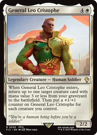 2025 Magic: The Gathering: Commander: FINAL FANTASY (FIC) - General Leo Cristophe (#20, Rare) (, Near Mint)