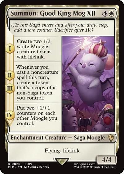 2025 Magic: The Gathering: Commander: FINAL FANTASY (FIC) - Summon Good King Mog XII (#26, Rare) (, Near Mint)
