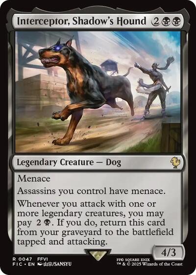 2025 Magic: The Gathering: Commander: FINAL FANTASY (FIC) - Interceptor Shadows Hound (#47, Rare) (, Near Mint)