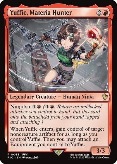 2025 Magic: The Gathering: Commander: FINAL FANTASY (FIC) - Yuffie Materia Hunter (#65, Rare) (, Near Mint)