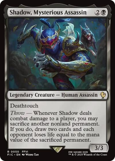 2025 Magic: The Gathering: Commander: FINAL FANTASY (FIC) - Shadow Mysterious Assassin (#50, Rare) (, Near Mint)