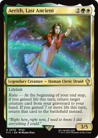 2025 Magic: The Gathering: Commander: FINAL FANTASY (FIC) - Aerith Last Ancient (#76, Rare) (, Near Mint)