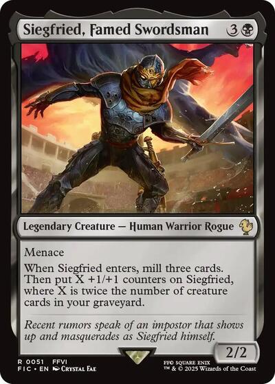 2025 Magic: The Gathering: Commander: FINAL FANTASY (FIC) - Siegfried Famed Swordsman (#51, Rare) (, Near Mint)