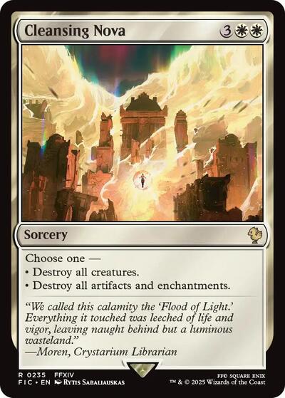 2025 Magic: The Gathering: Commander: FINAL FANTASY (FIC) - Cleansing Nova (#235, Rare) (, Near Mint)