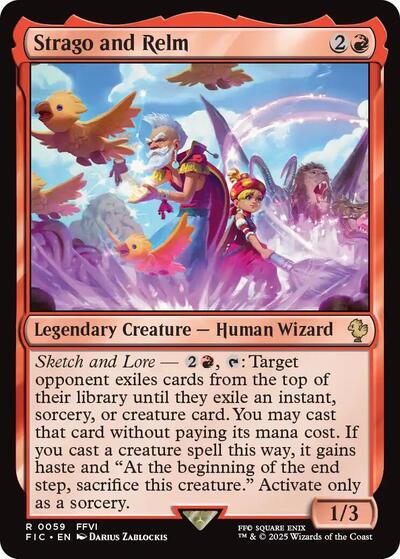 2025 Magic: The Gathering: Commander: FINAL FANTASY (FIC) - Strago and Relm (#59, Rare) (, Near Mint)