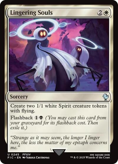 2025 Magic: The Gathering: Commander: FINAL FANTASY (FIC) - Lingering Souls (#245, Uncommon) (, Near Mint)