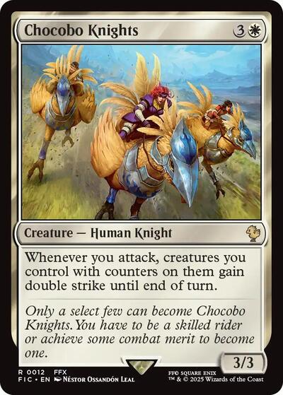 2025 Magic: The Gathering: Commander: FINAL FANTASY (FIC) - Chocobo Knights (#12, Rare) (, Near Mint)
