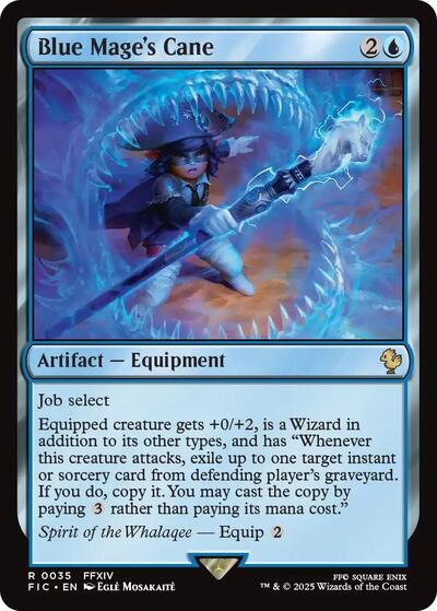 2025 Magic: The Gathering: Commander: FINAL FANTASY (FIC) - Blue Mages Cane (#35, Rare) (, Near Mint)