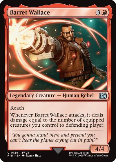 2025 Magic: The Gathering: FINAL FANTASY (FIN) - Barret Wallace (#129, Uncommon) (, Near Mint)