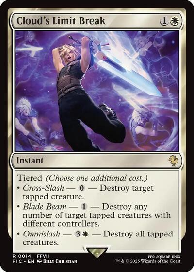 2025 Magic: The Gathering: Commander: FINAL FANTASY (FIC) - Clouds Limit Break (#14, Rare) (, Near Mint)