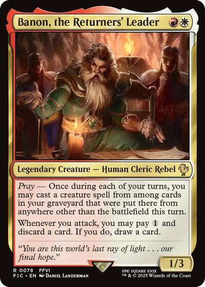 2025 Magic: The Gathering: Commander: FINAL FANTASY (FIC) - Banon the Returners Leader (#78, Rare) (, Near Mint)