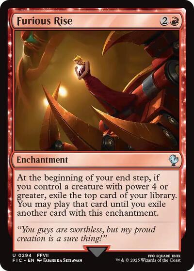 2025 Magic: The Gathering: Commander: FINAL FANTASY (FIC) - Furious Rise (#294, Uncommon) (, Near Mint)