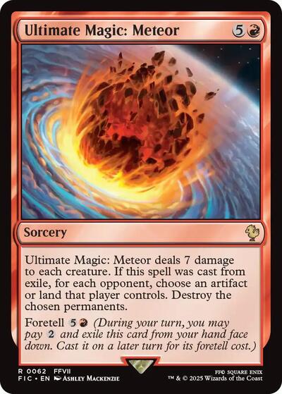 2025 Magic: The Gathering: Commander: FINAL FANTASY (FIC) - Ultimate Magic Meteor (#62, Rare) (, Near Mint)