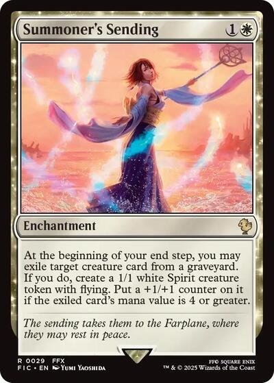 2025 Magic: The Gathering: Commander: FINAL FANTASY (FIC) - Summoners Sending (#29, Rare) (, Near Mint)