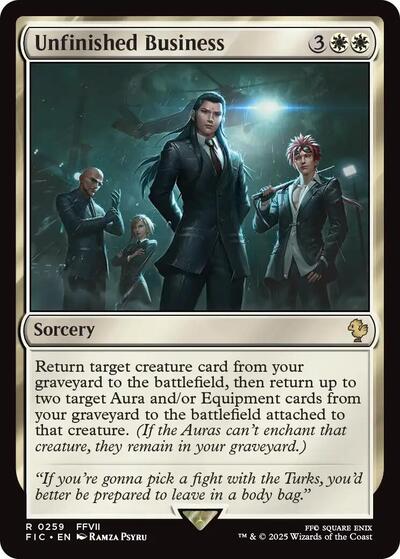 2025 Magic: The Gathering: Commander: FINAL FANTASY (FIC) - Unfinished Business (#259, Rare) (, Near Mint)