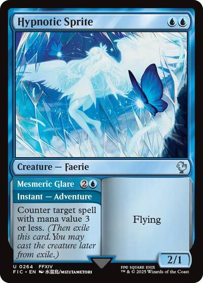 2025 Magic: The Gathering: Commander: FINAL FANTASY (FIC) - Hypnotic Sprite (#264, Uncommon) (, Near Mint)