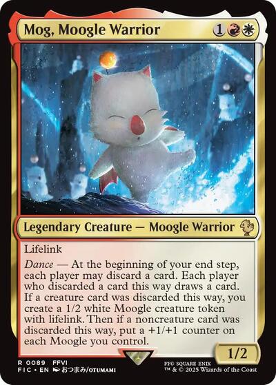 2025 Magic: The Gathering: Commander: FINAL FANTASY (FIC) - Mog Moogle Warrior (#89, Rare) (, Near Mint)