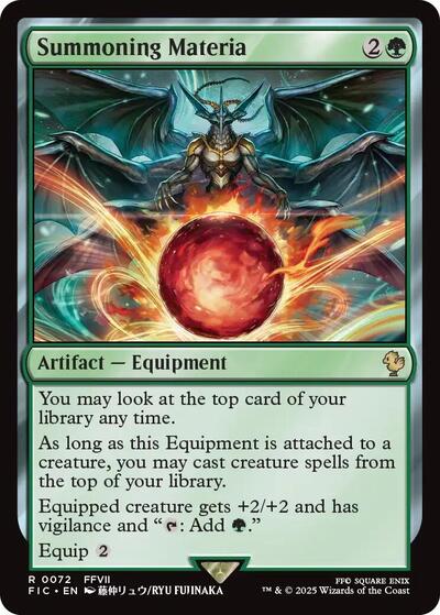 2025 Magic: The Gathering: Commander: FINAL FANTASY (FIC) - Summoning Materia (#72, Rare) (, Near Mint)