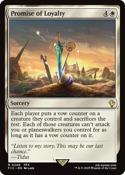 2025 Magic: The Gathering: Commander: FINAL FANTASY (FIC) - Promise of Loyalty (#249, Rare) (, Near Mint)