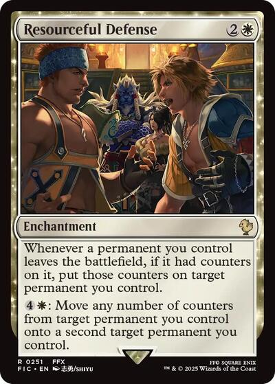 2025 Magic: The Gathering: Commander: FINAL FANTASY (FIC) - Resourceful Defense (#251, Rare) (, Near Mint)