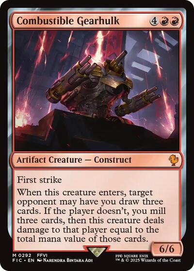 2025 Magic: The Gathering: Commander: FINAL FANTASY (FIC) - Combustible Gearhulk (#292, Mythic Rare) (, Near Mint)