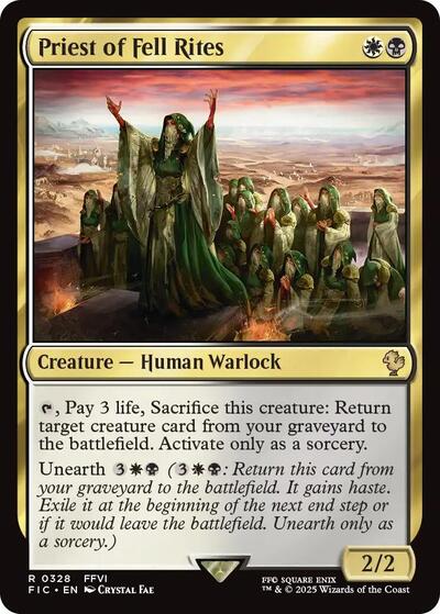 2025 Magic: The Gathering: Commander: FINAL FANTASY (FIC) - Priest of Fell Rites (#328, Rare) (, Near Mint)