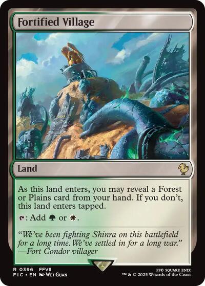 2025 Magic: The Gathering: Commander: FINAL FANTASY (FIC) - Fortified Village (#396, Rare) (, Near Mint)