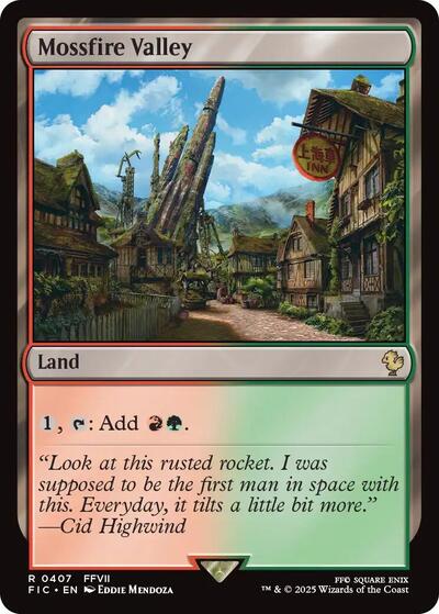 2025 Magic: The Gathering: Commander: FINAL FANTASY (FIC) - Mossfire Valley (#407, Rare) (, Near Mint)