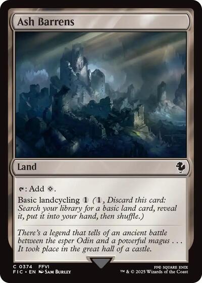 2025 Magic: The Gathering: Commander: FINAL FANTASY (FIC) - Ash Barrens (#374, Common) (, Near Mint)