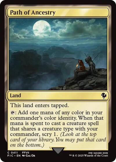 2025 Magic: The Gathering: Commander: FINAL FANTASY (FIC) - Path of Ancestry (#411, Common) (, Near Mint)