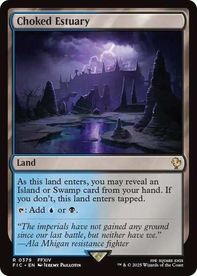 2025 Magic: The Gathering: Commander: FINAL FANTASY (FIC) - Choked Estuary (#379, Rare) (, Near Mint)