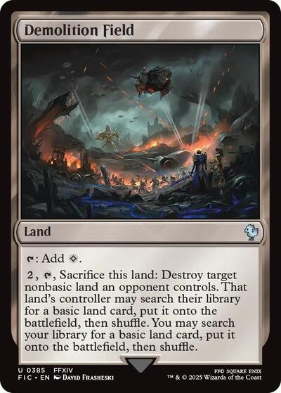 2025 Magic: The Gathering: Commander: FINAL FANTASY (FIC) - Demolition Field (#385, Uncommon) (, Near Mint)