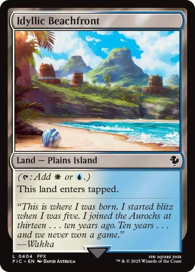 2025 Magic: The Gathering: Commander: FINAL FANTASY (FIC) - Idyllic Beachfront (#404, Land) (, Near Mint)