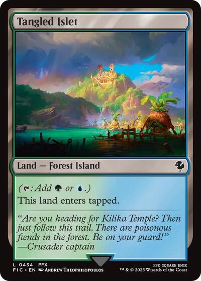 2025 Magic: The Gathering: Commander: FINAL FANTASY (FIC) - Tangled Islet (#434, Land) (, Near Mint)