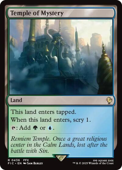 2025 Magic: The Gathering: Commander: FINAL FANTASY (FIC) - Temple of Mystery (#436, Rare) (, Near Mint)