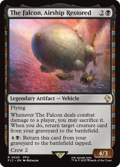 2025 Magic: The Gathering: Commander: FINAL FANTASY (FIC) - The Falcon Airship Restored (#45, Rare) (, Near Mint)