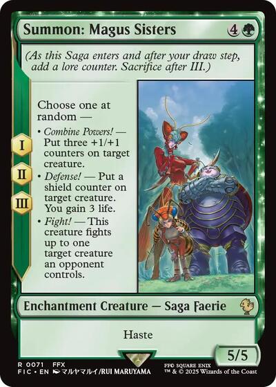 2025 Magic: The Gathering: Commander: FINAL FANTASY (FIC) - Summon Magus Sisters (#71, Rare) (, Near Mint)