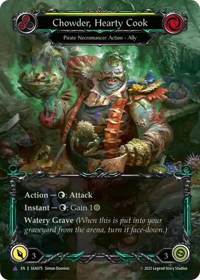 2025 Flesh and Blood TCG: High Seas () - Chowder Hearty Cook Marvel (#SEA075, Marvel) (Cold Foil, Near Mint)