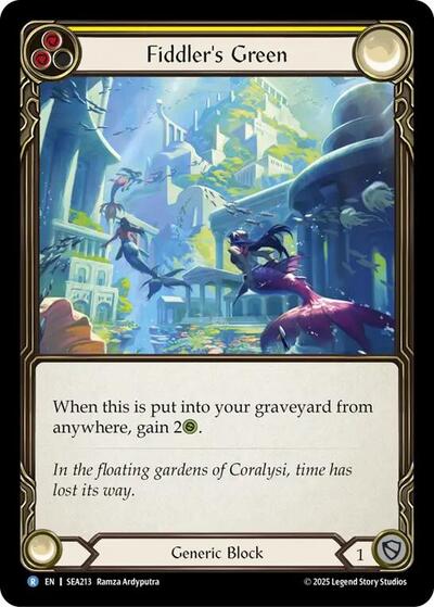 2025 Flesh and Blood TCG: High Seas () - Fiddlers Green Yellow (#SEA213, Rare) (Rainbow Foil, Near Mint)