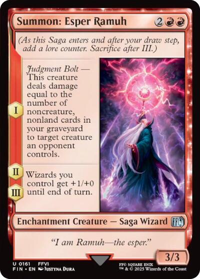 2025 Magic: The Gathering: FINAL FANTASY (FIN) - Summon Esper Ramuh (#161, Uncommon) (, Near Mint)