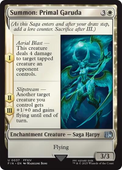 2025 Magic: The Gathering: FINAL FANTASY (FIN) - Summon Primal Garuda (#37, Uncommon) (, Near Mint)