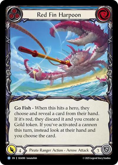2025 Flesh and Blood TCG: High Seas () - Red Fin Harpoon (#SEA090, Rare) (, Near Mint)