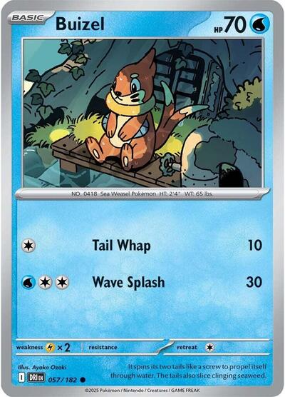2025 Pokemon: SV10: Destined Rivals (DRI) - Buizel (#057/182, Common) (, Near Mint)